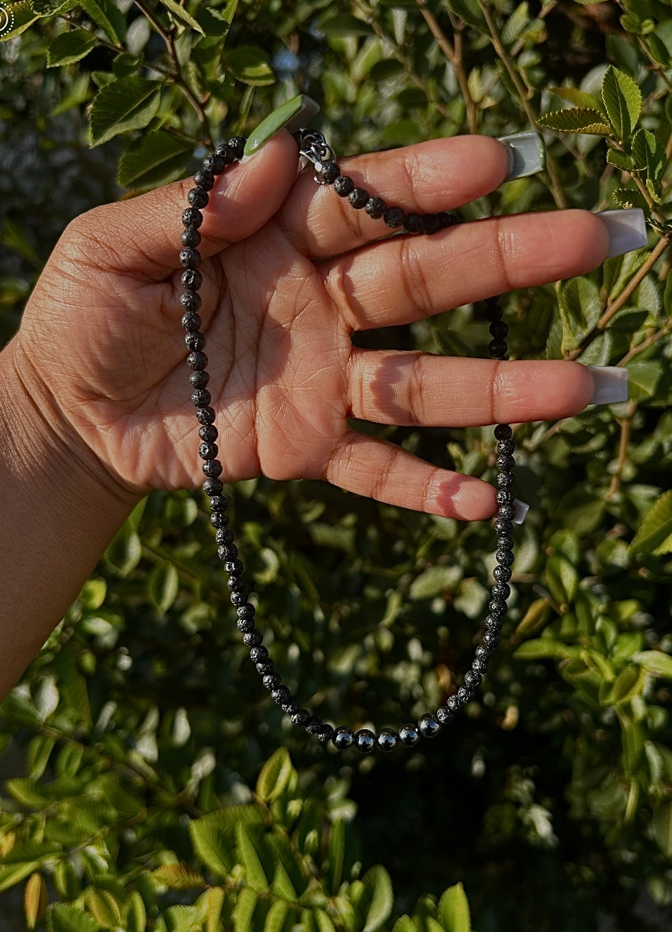 Lava Hematite Protection Necklace